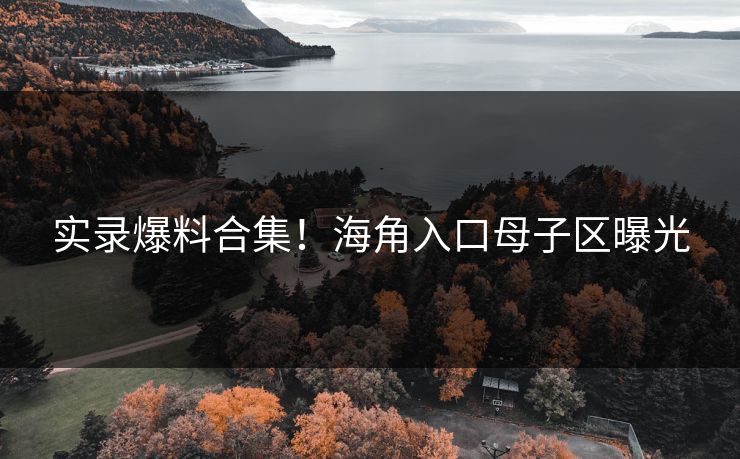 实录爆料合集！海角入口母子区曝光