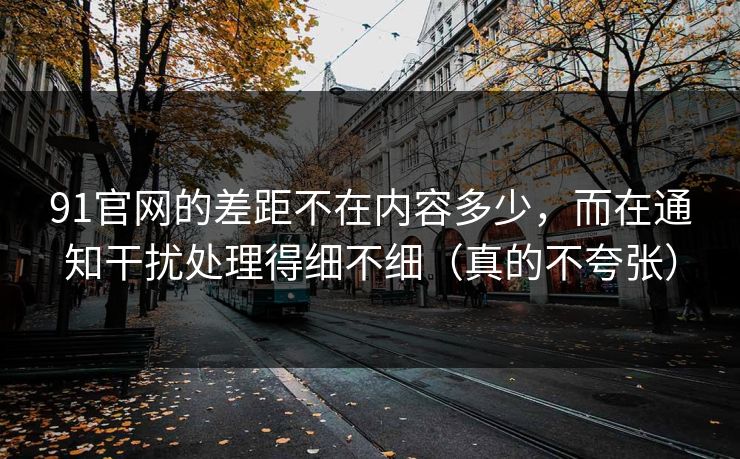 91官网的差距不在内容多少，而在通知干扰处理得细不细（真的不夸张）